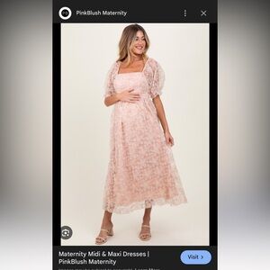 Pinkblush Pink Lace Midi Dress